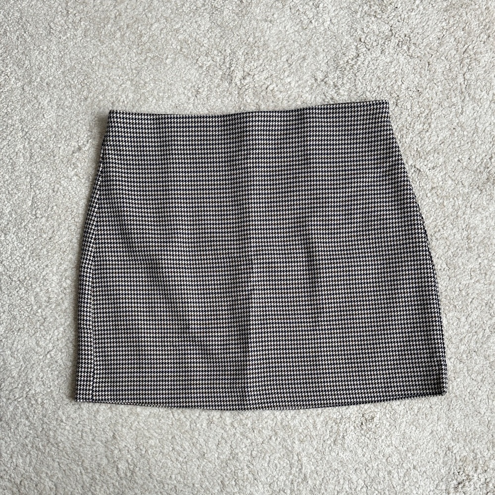 NWT Mango Houndstooth Miniskirt - Brown - Picture 3 of 5